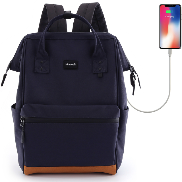 Plecak Himawari 124 na laptopa 15&quot; z USB - Kolor: 03. granatowy