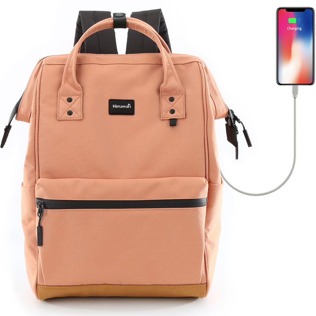 Plecak Himawari 124 na laptopa 15&quot; z USB - Kolor: 11. blady ceglasty