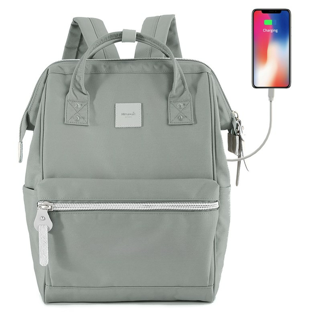 Plecak Himawari Sorrel HM1881 na laptopa 13,3&quot; z USB - Kolor: 26. popielaty