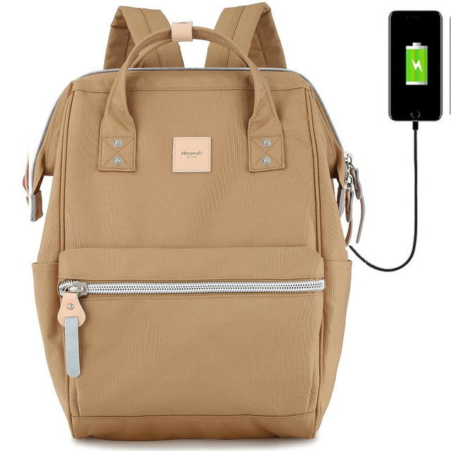 Plecak Himawari Sorrel HM1881 na laptopa 13,3&quot; z USB - Kolor: 15. camelowy