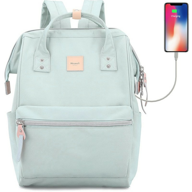 Plecak Himawari Sorrel HM1881 na laptopa 13,3&quot; z USB - Kolor: 12. jasnomiętowy 