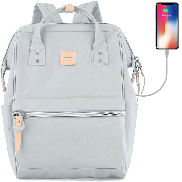 Plecak Himawari Sorrel HM1881 na laptopa 13,3&quot; z USB - Kolor: 17. jasnoniebieski