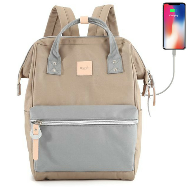 Plecak Himawari Sorrel HM1881 na laptopa 13,3&quot; z USB - Kolor: 22. kawowo-szary