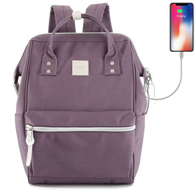 Plecak Himawari Sorrel HM1881 na laptopa 13,3&quot; z USB - Kolor: 24. śliwkowy