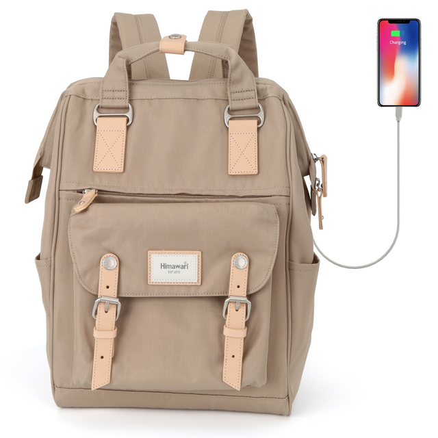 Plecak Himawari 9018 na laptopa 14-15&quot; z USB - Kolor: 04. kawowy