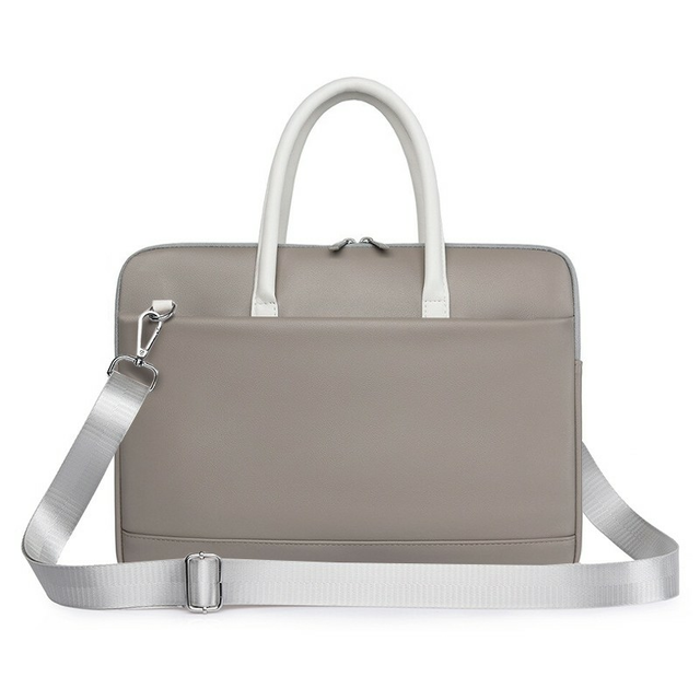 Etui/torba JQ Greta na laptopa 15,6&quot; eco skóra z paskiem - Kolor: cappuccino