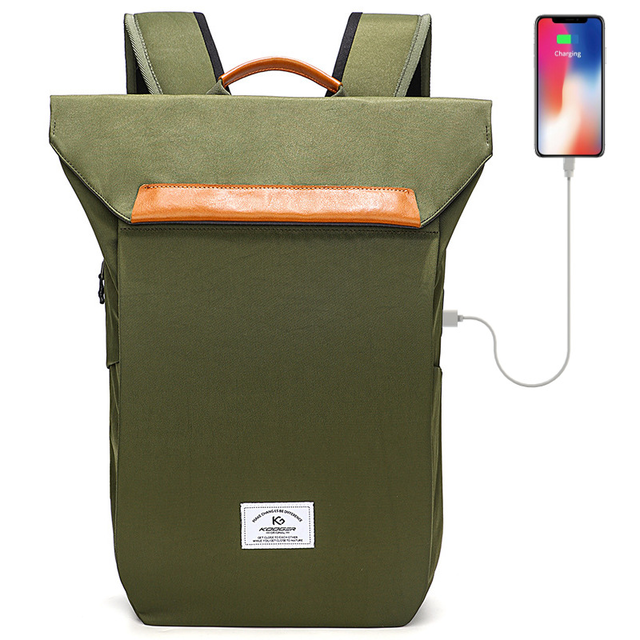 Plecak Kooger K949 na laptopa 15,6&quot; z USB - Kolor: zielony