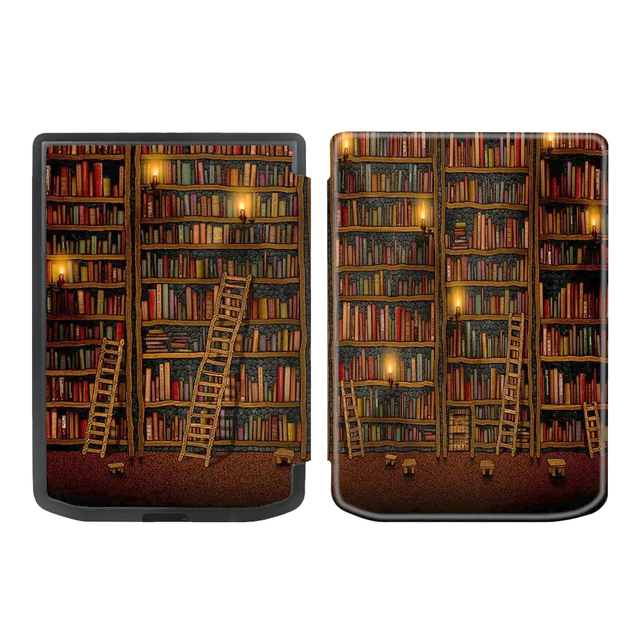 Etui Pocketbook Verse 629/Verse Pro 634/Verse Pro Color silikonowy tył grafiki - Kolor: 6. Library 