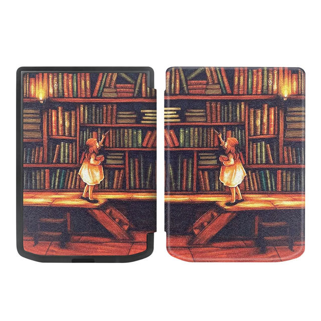 Etui Pocketbook Verse 629/Verse Pro 634/Verse Pro Color silikonowy tył grafiki - Kolor: 4. Girl in Library