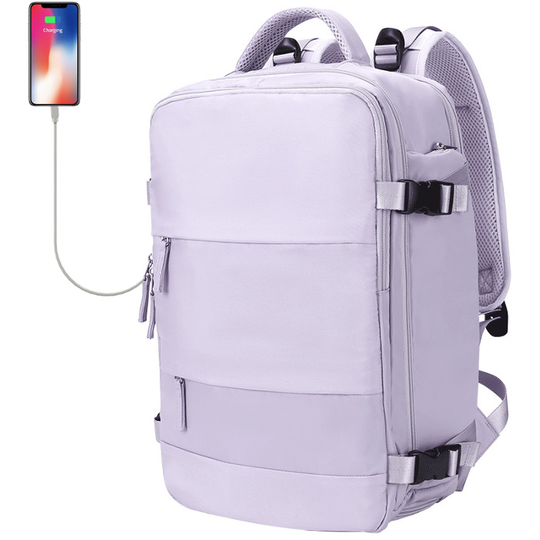 Plecak Macwave na laptopa 15,6&quot; AL697 bagaż podręczny z USB - Kolor: pastelowy fiolet