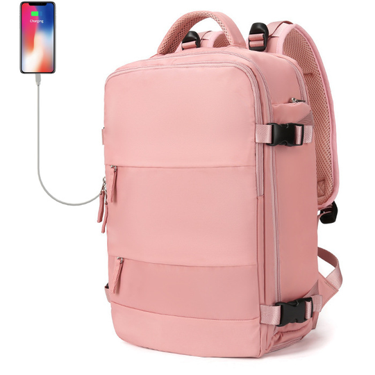 Plecak Macwave na laptopa 15,6&quot; AL697 bagaż podręczny z USB - Kolor: różowy