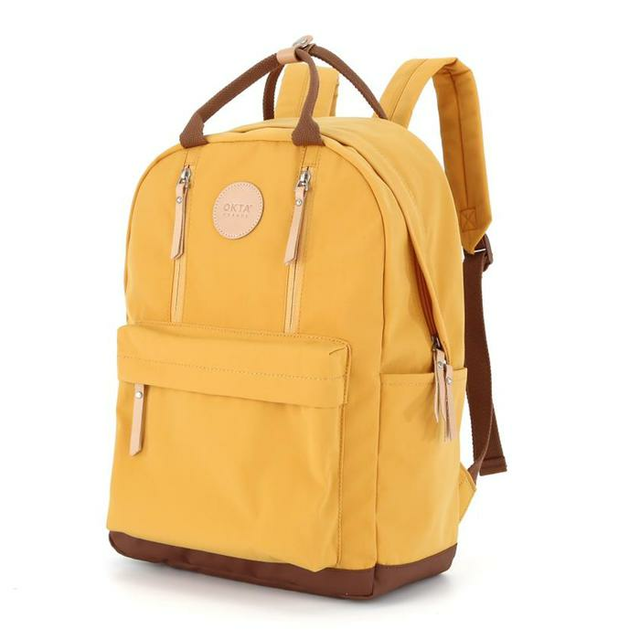Plecak Okta Asami 1087 na laptopa 13,3&quot; 14,1&quot; vintage - Kolor: 02. musztarda