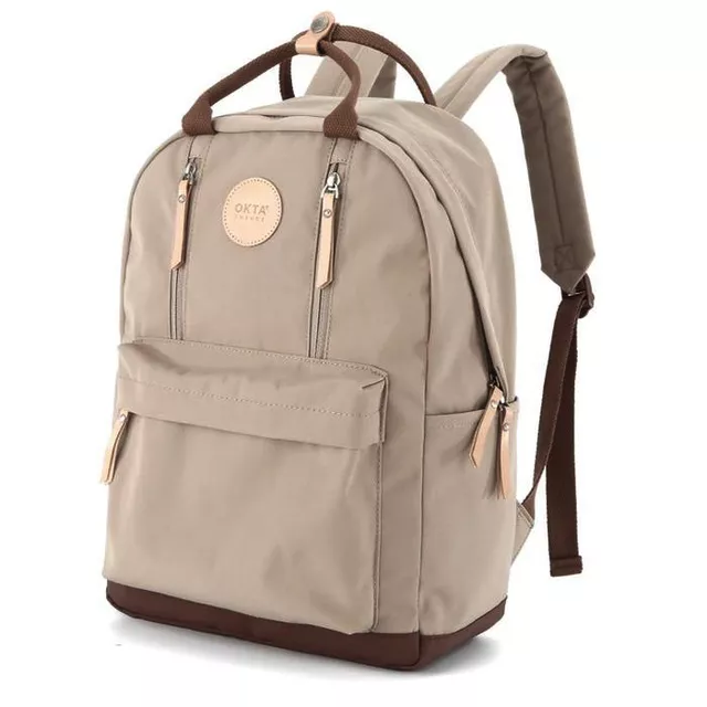OUTLET -50% Plecak Okta Asami 1087 na laptopa 13,3&quot; 14,1&quot; vintage - Kolor: 09. cappuccino