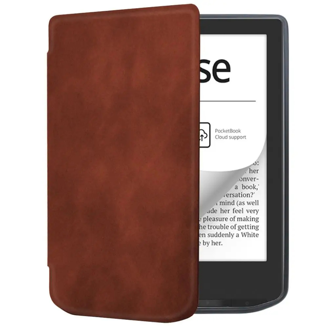 Etui Pocketbook Verse 629/Verse Pro 634/Verse Pro Color silikonowy tył - Kolor: brązowy