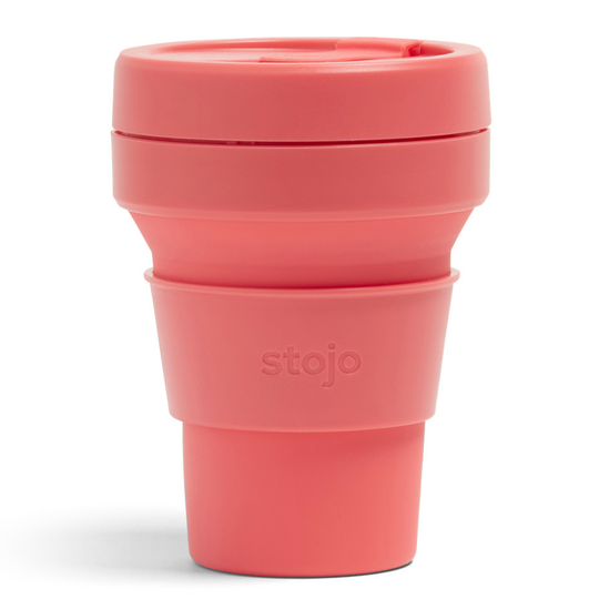 Kubek składany Stojo Pocket 355ml  - Kolor: Coral / koralowy