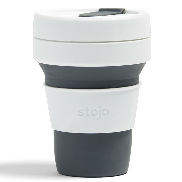 Kubek składany Stojo Pocket 355ml  - Kolor: Slate / biało-antracytowy