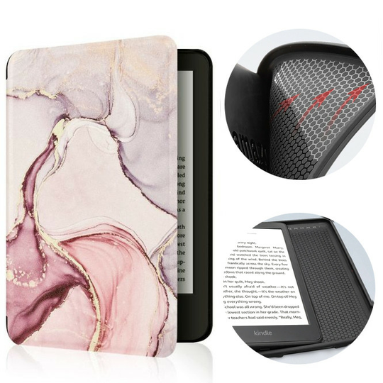 Etui Kindle Paperwhite 5 silikonowy tył 6,8&quot; wzory - Kolor: 43. Pink marble