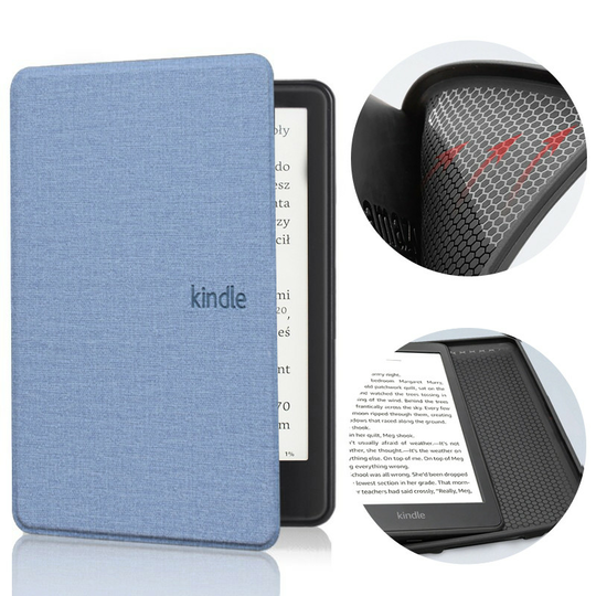 Etui Kindle 11 Touch silikonowy tył tekstura - Kolor: jasnoniebieski