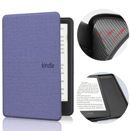 Etui Kindle Paperwhite 6 silikonowy tył 7&quot; tekstura - Kolor: lawendowy