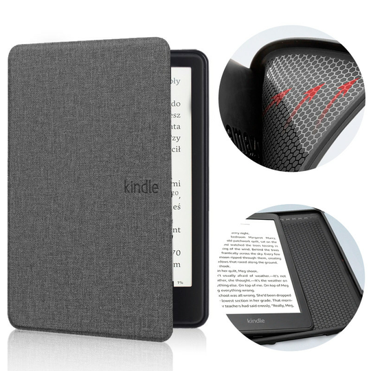 Etui Kindle 11 Touch silikonowy tył tekstura - Kolor: szary