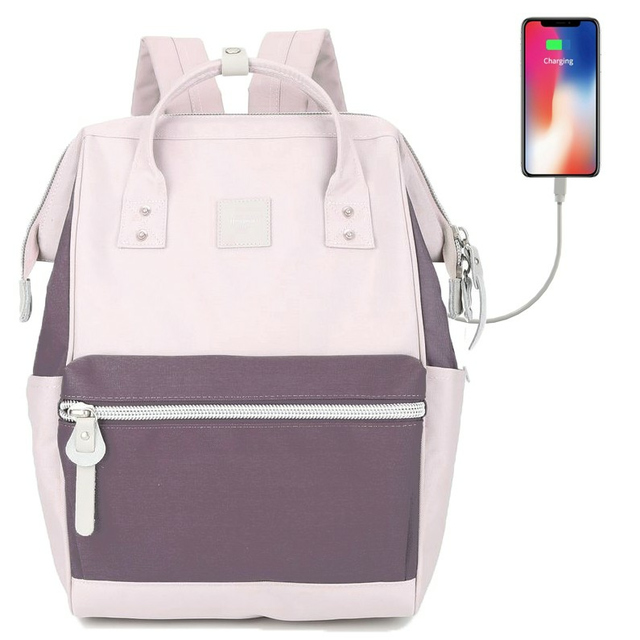 Plecak Himawari Sorrel HM1881 na laptopa 13,3&quot; z USB - Kolor: 34. bladofioletowy/śliwkowy