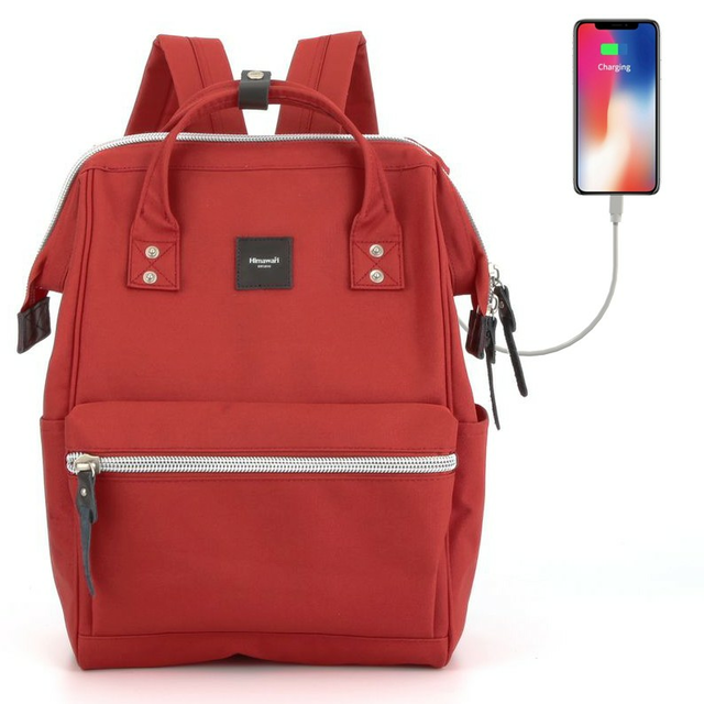 Plecak Himawari Sorrel HM1881 na laptopa 13,3&quot; z USB - Kolor: 36. czerwony