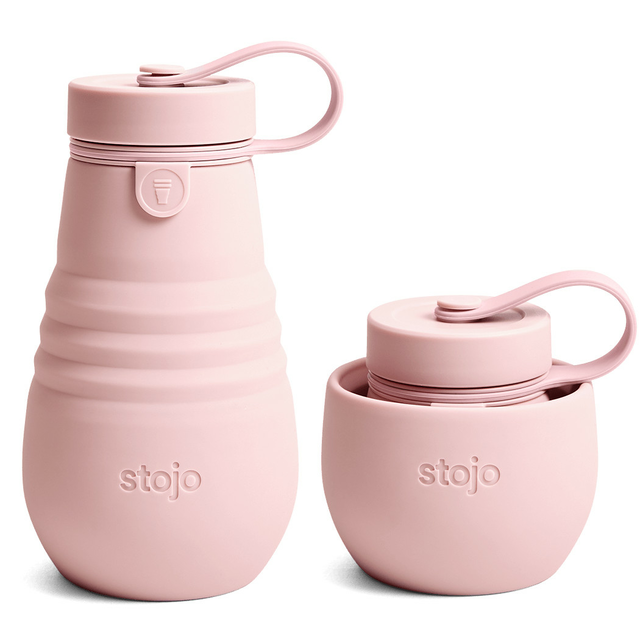 Butelka składana Stojo Junior 400ml - Kolor: Carnation / pudrowy róż