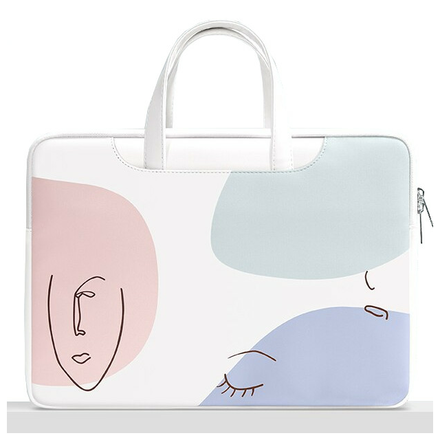 Etui/torba Taikesen na laptopa 13,3&quot; eco skóra - Kolor: M2 ecru-niebieski